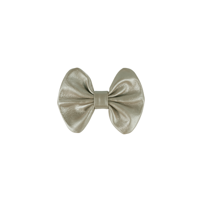 Floor Exclusive Hairclip | Champagne Metallic Leather