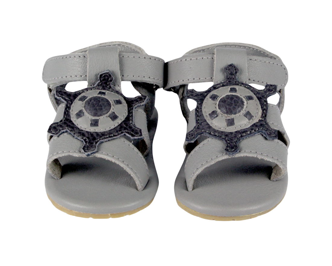 Flops Sandals | Steering Wheel | Light Grey Betting Leather