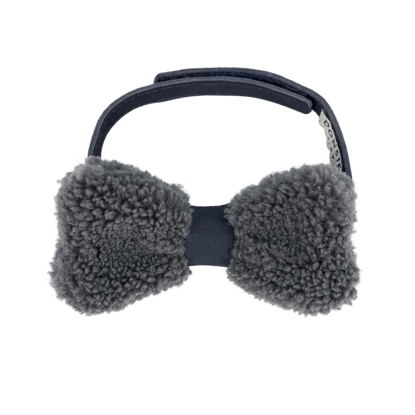 Furro Bow Tie | Anthracite Curly Faux Fur