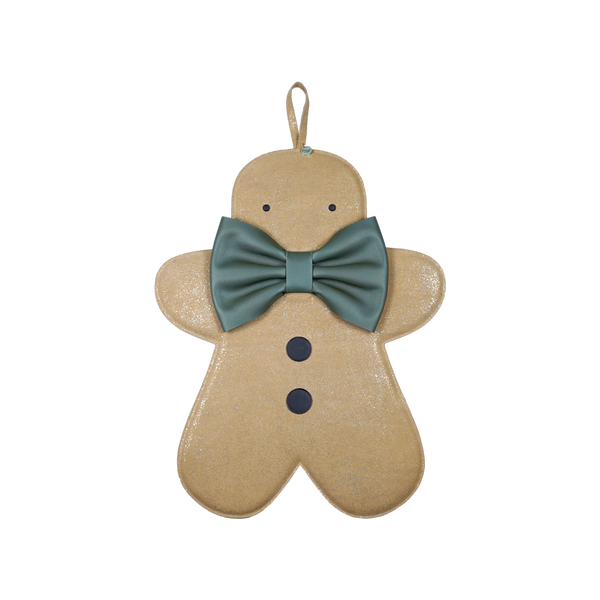 Gomi Ornament Medium | Gingerbread | Tan Metallic Suede