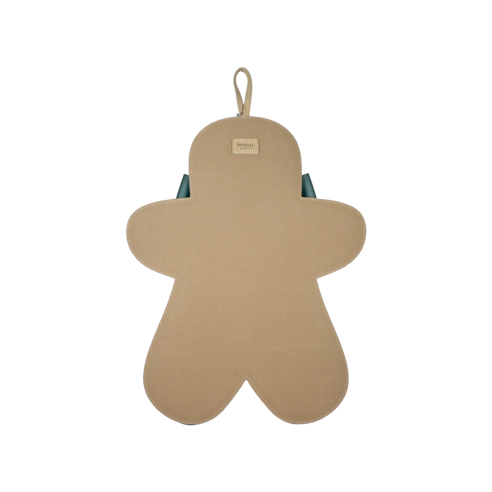 Gomi Ornament Medium | Gingerbread | Tan Metallic Suede