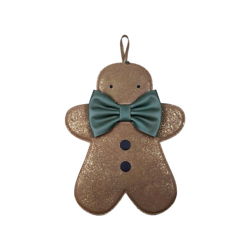 Gomi Ornament Medium | Gingerbread | Teddy Brown Metallic Suede