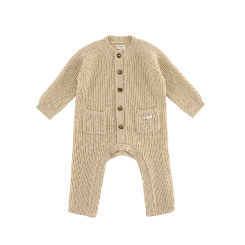 Geertje Merino Wool Jumpsuit | Biscotti Melange