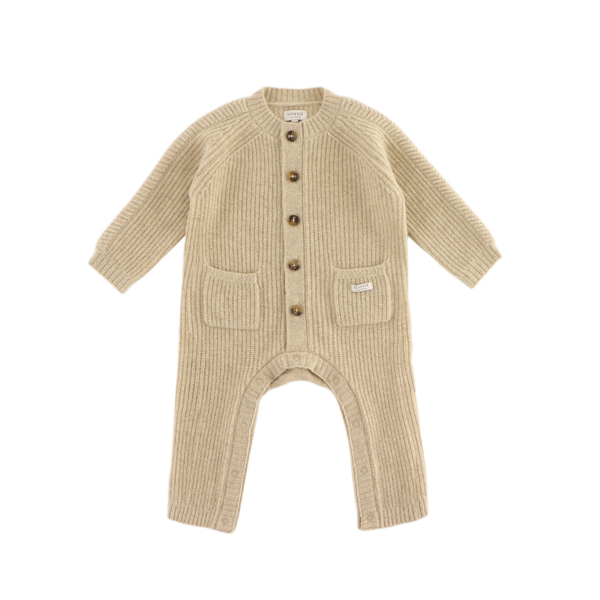 Geertje Merino Wool Jumpsuit | Biscotti Melange