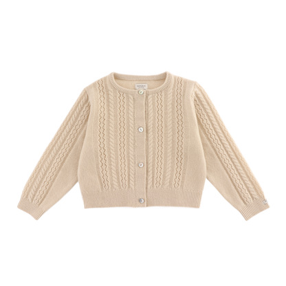 Danik Merino Wool Cardigan | Soft Sand