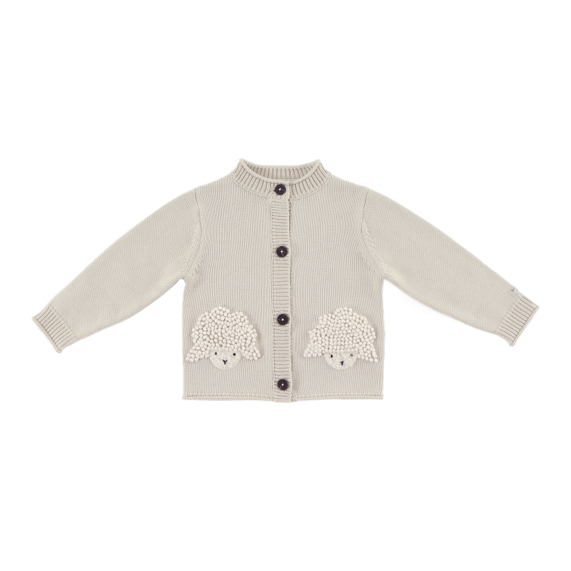 Dieck Cardigan | Lammies | White Sand