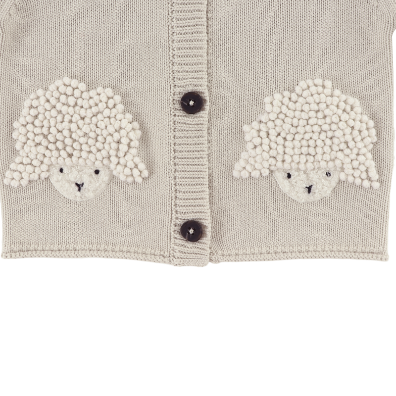 Dieck Cardigan | Lammies | White Sand