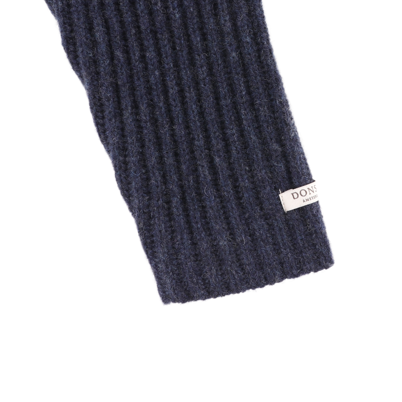 Sieb Merino Wool Cardigan | Blue Marine Melange