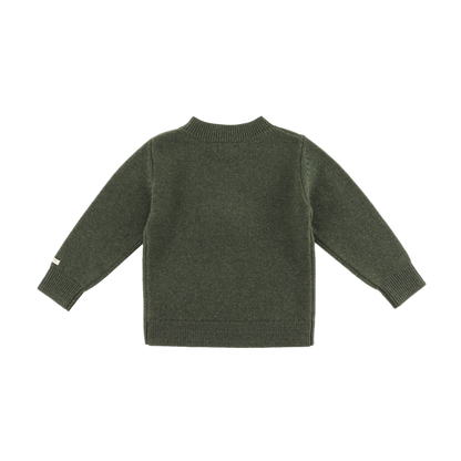 Denn Merino Wool Sweater | Gingerbread | Night Green