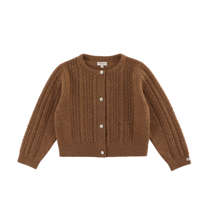 Danik Merino Wool Cardigan | Rose Brown