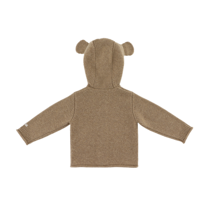 Brittan Merino Wool Cardigan | Bear | Milk Chocolate Melange