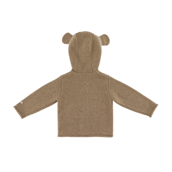 Brittan Merino Wool Cardigan | Bear | Milk Chocolate Melange
