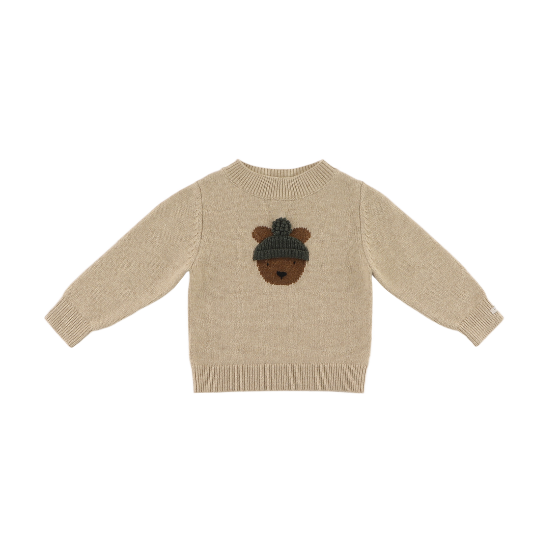 Denn Merino Wool Sweater | Bear | Biscotti Melange