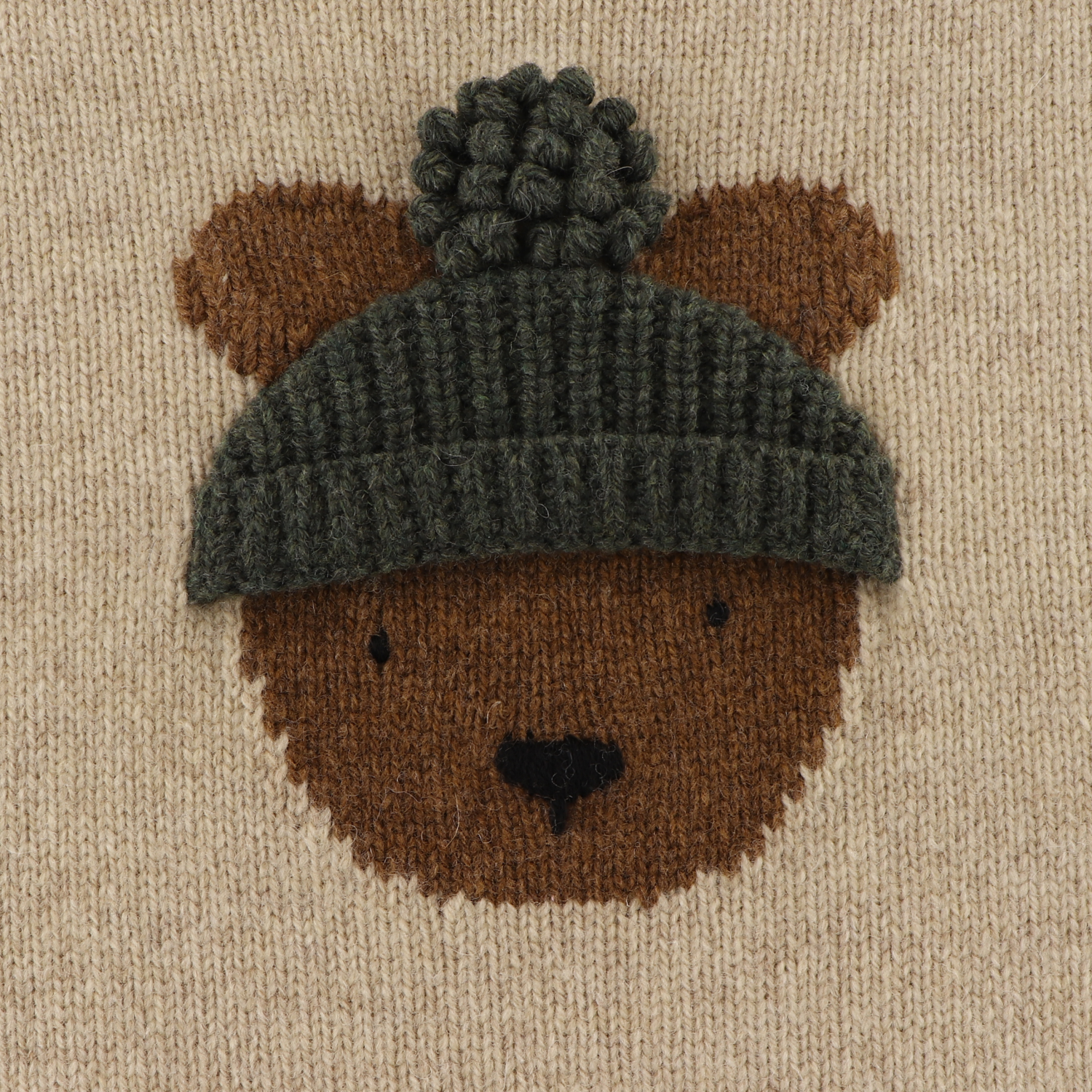 Denn Merino Wool Sweater | Bear | Biscotti Melange
