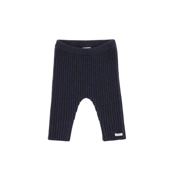 Nies Merino Wool Trousers | Blue Marine Melange