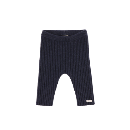 Nies Merino Wool Trousers | Blue Marine Melange
