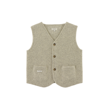 Maurtis Merino Wool Gilet | Light Grey Melange
