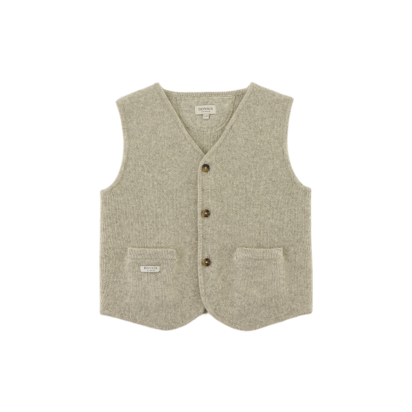 Maurtis Merino Wool Gilet | Light Grey Melange