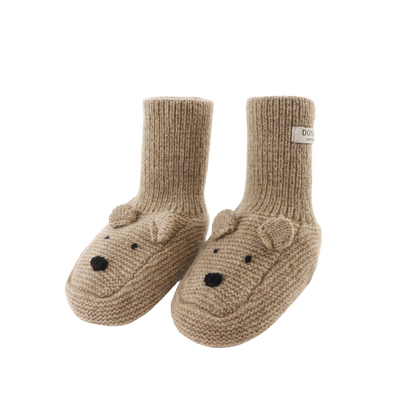 Maicer Merino Wool Booties | Bear | Milk Chocolate Melange