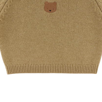 Sibbe Merino Wool Sweater | Bear | Sesame