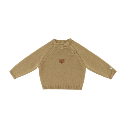 Sibbe Merino Wool Sweater | Bear | Sesame