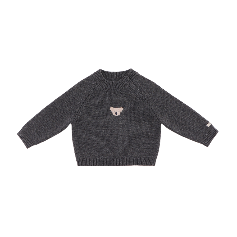 Sibbe Merino Wool Sweater | Koala | Cloudy Grey Melange