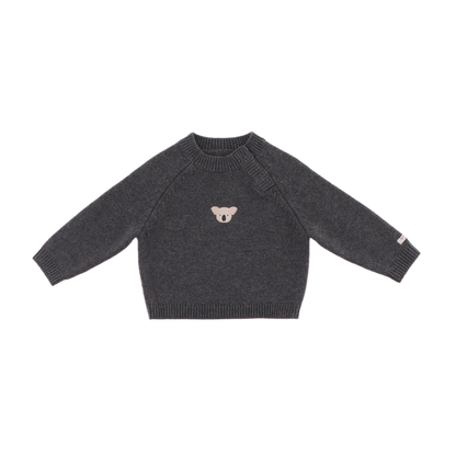 Sibbe Merino Wool Sweater | Koala | Cloudy Grey Melange