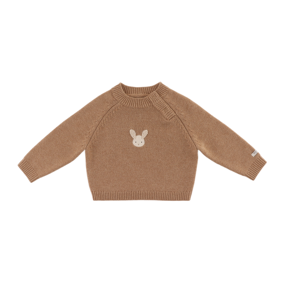 Sibbe Merino Wool Sweater | Fluffy Bunny | Hazelnut