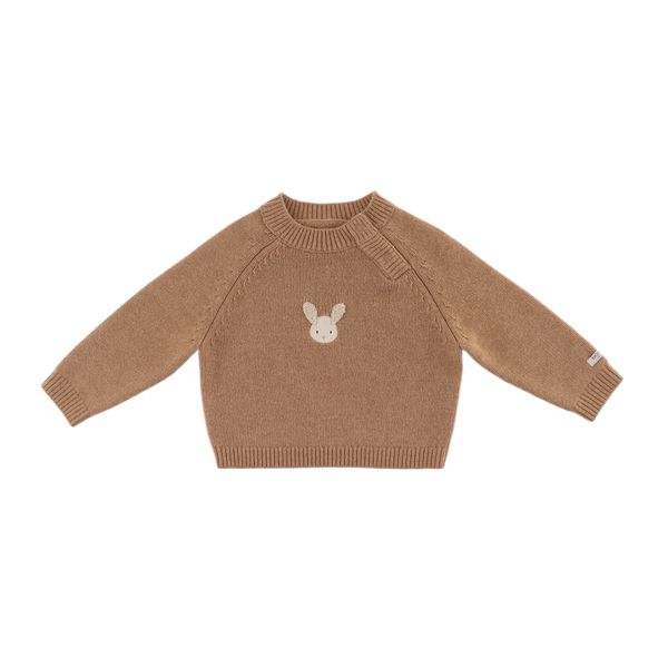 Sibbe Merino Wool Sweater | Fluffy Bunny | Hazelnut