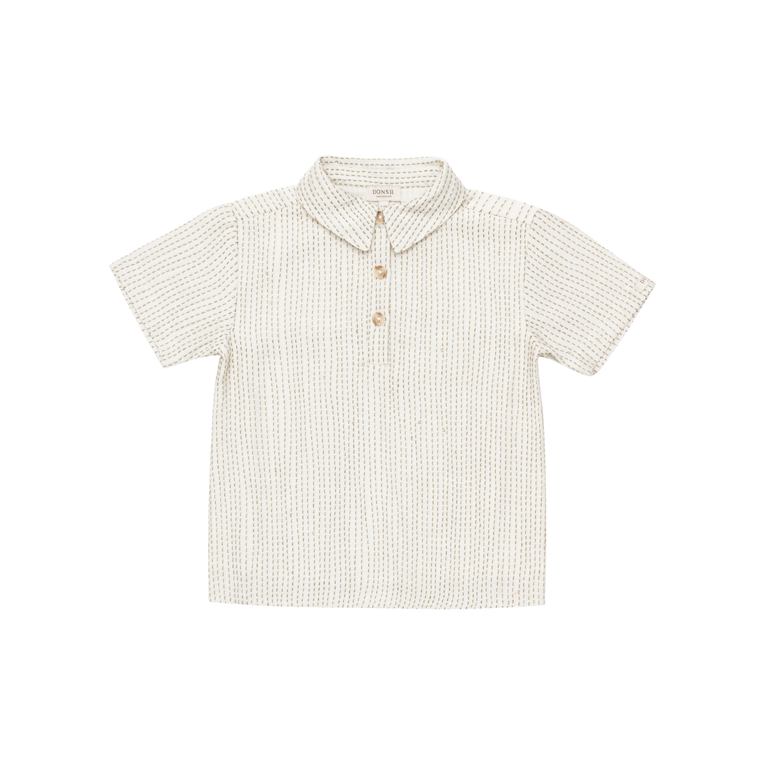 Ifo Shirt | Warm White - Thyme Striped