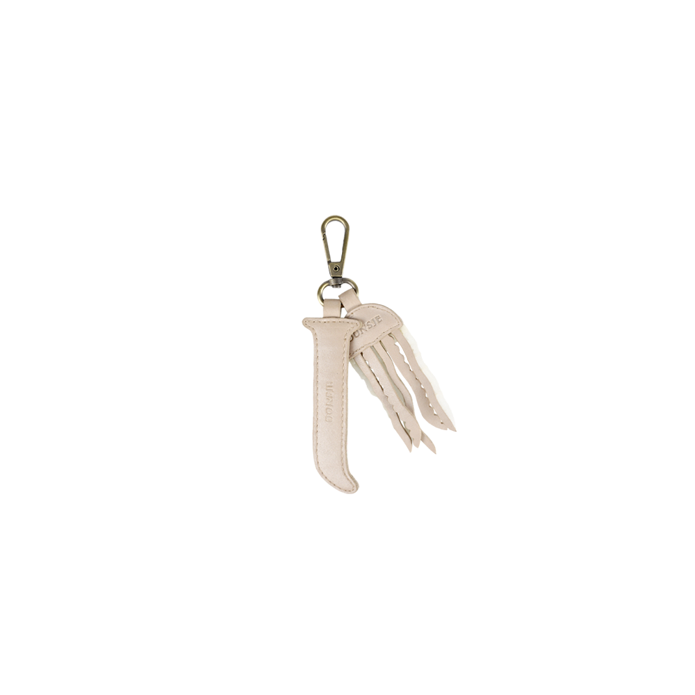 Alphabet Keychain Large | J | Powder Metallic Nubuck