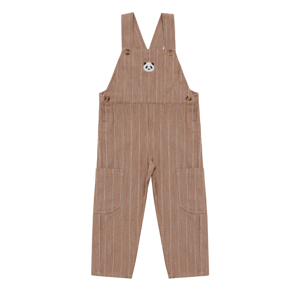 Jareth Overalls | Panda | Milk Chocolate Striped