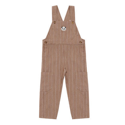 Jareth Overalls | Panda | Milk Chocolate Striped