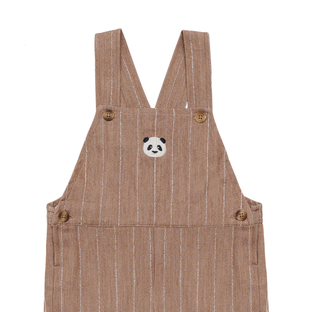 Jareth Overalls | Panda | Milk Chocolate Striped