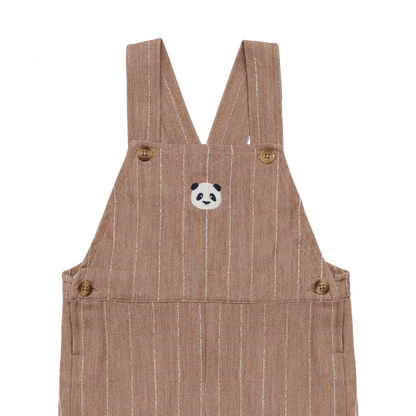 Jareth Overalls | Panda | Milk Chocolate Striped