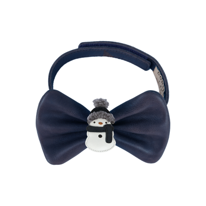 Jery Bow Tie | Snowman | Navy Nubuck