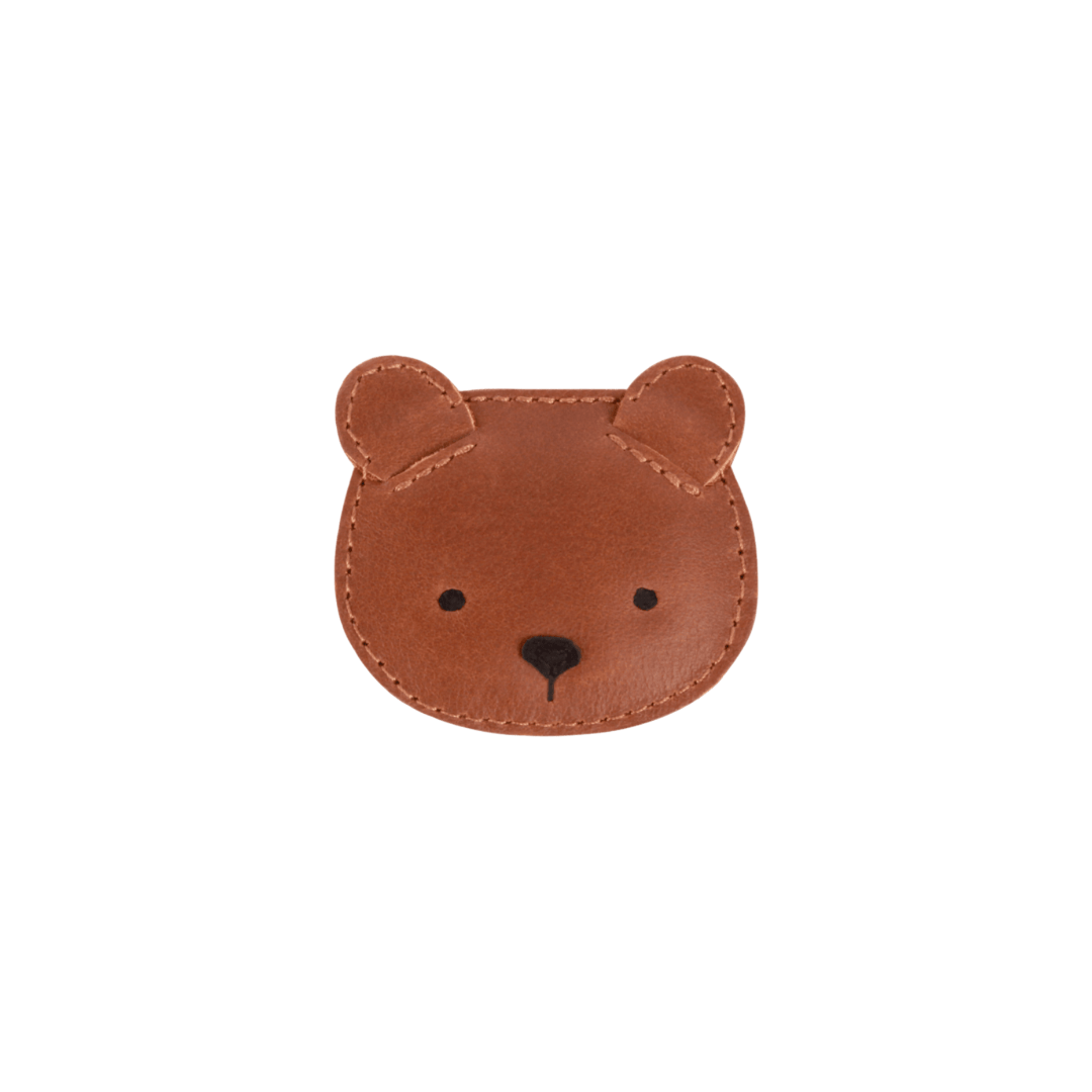 Josy Classic Hairclip | Bear | Cognac Classic Leather