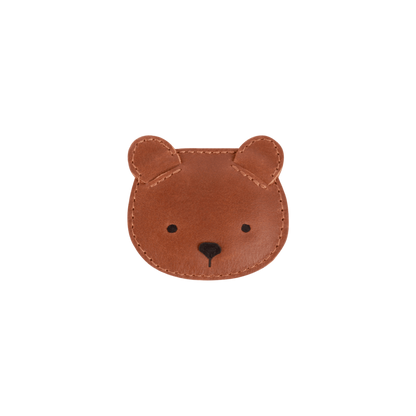 Josy Classic Hairclip | Bear | Cognac Classic Leather