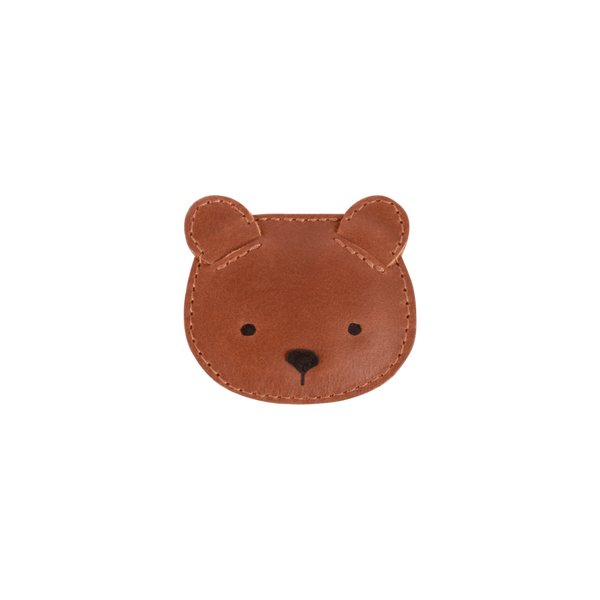 Josy Classic Hairclip | Bear | Cognac Classic Leather