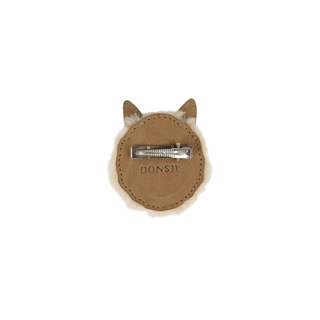 Josy Exclusive Hairclip | Alpaca | Beige Curly Faux Fur