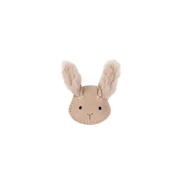 Josy Exclusive Hairclip | Fluffy Bunny | Light Rust Leather