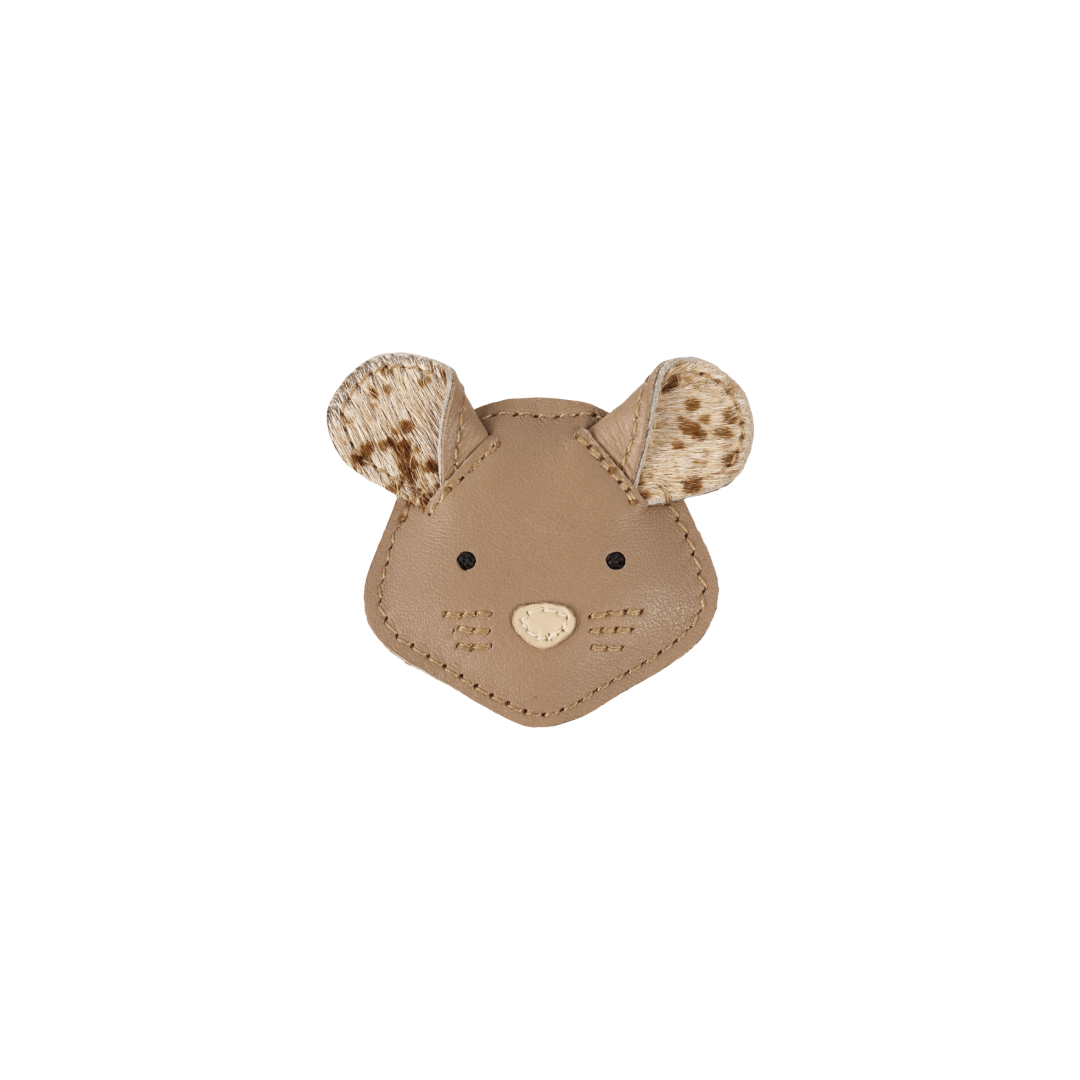 Josy Exclusive Hairclip | Mouse | Praline Leather