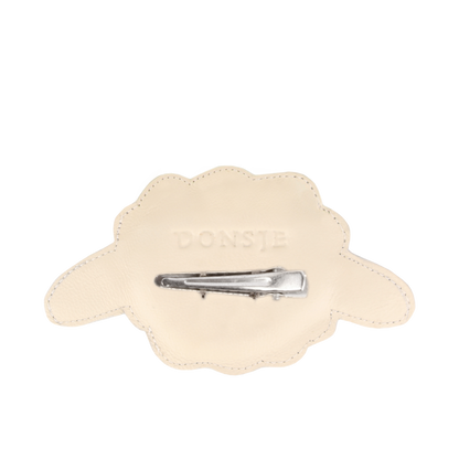 Josy Classic Hairclip | Lammy | Off White Leather