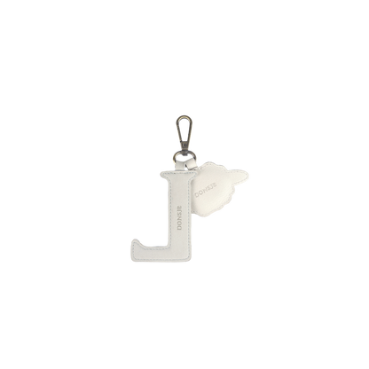 Alphabet Keychain Large | L | Light Grey Nubuck