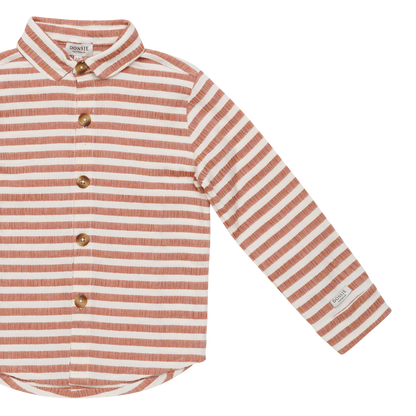 Leom Shirt | Rust - White Striped