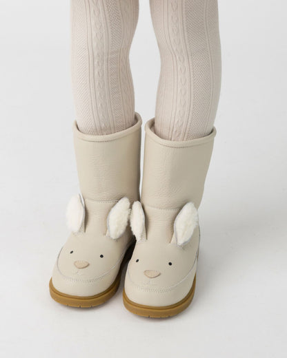 Wadudu Exclusive Boots | Rabbit | Off White Leather