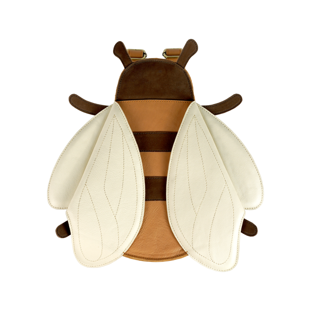 Loubi Schoolbag | Bee | Camel Classic Leather