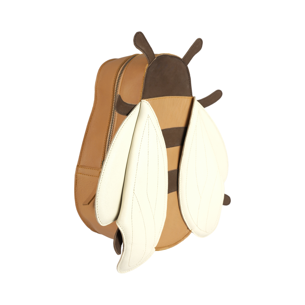 Loubi Schoolbag | Bee | Camel Classic Leather