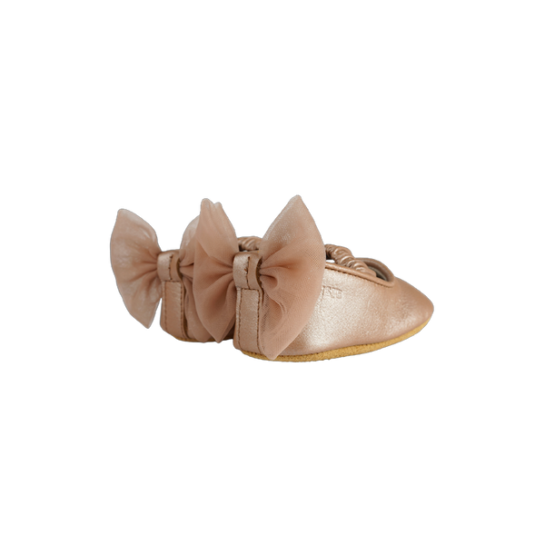 Luyax Ballerinas | Clay Metallic Leather