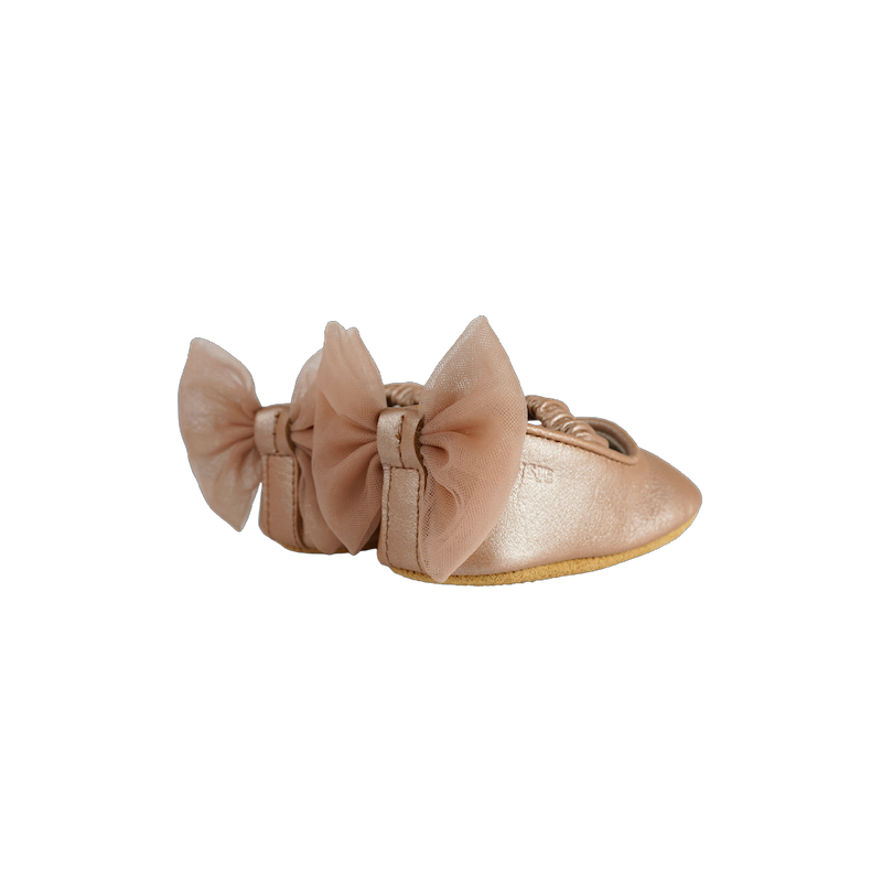 Luyax Ballerinas | Clay Metallic Leather